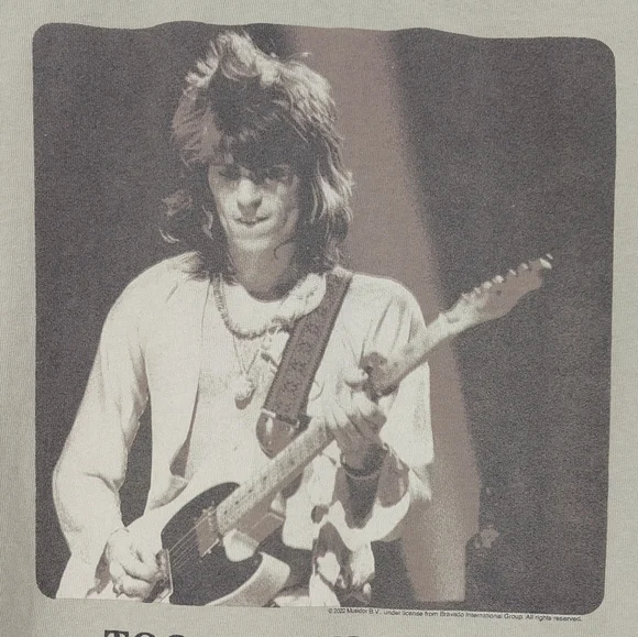 New People Of Leisure Band Tee Rolling Stones Graphic Top Women's Small LA - Picture 4 of 10